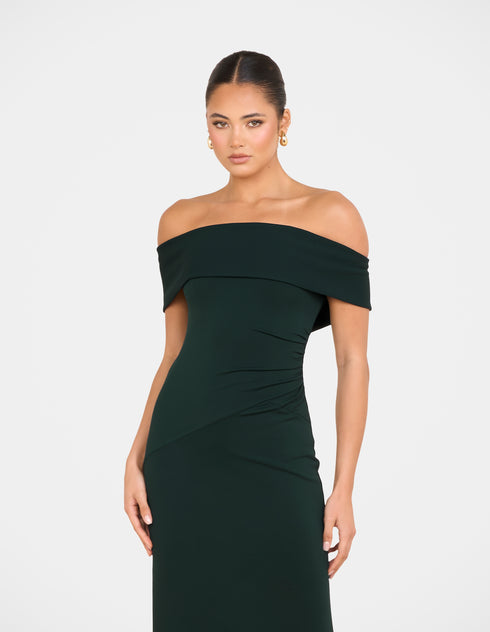 Barb Off Shoulder Gown